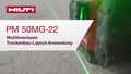 Video didattico sull'utilizzo del laser multilinea PM 50MG-22 per l'applicazione di layout del cartongesso. Questo video presenta una guida ad avvio rapido. Questa è la versione per W1 e ROW