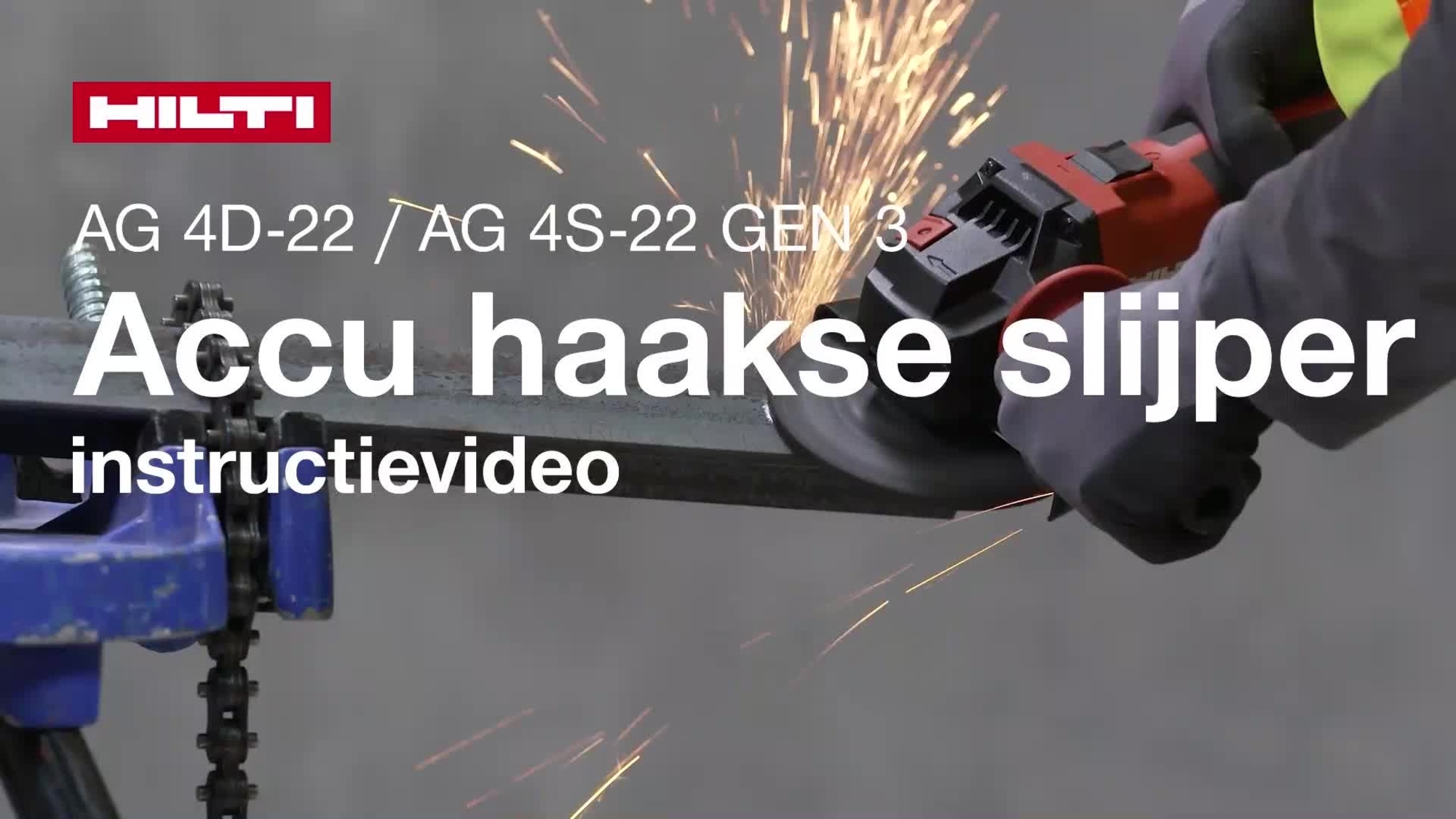 Vidéo d’instructions expliquant l’utilisation correcte de la meuleuse d’angle sans fil AG 4D-22 et AG 4S-22 Gen3.