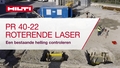 Vidéo d’instruction montrant comment vérifier une pente existante avec le laser rotatif PR 40-22.