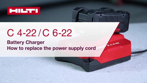 有關更換 C 6-22 充電器線纜的教學影片