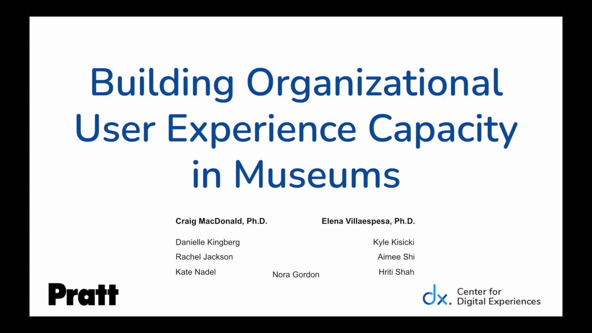 Building Organizational User Experience Capacity in Museums