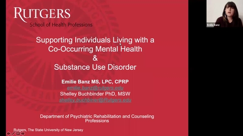 Thumbnail for entry Supporting Individuals Living with a Co-Occurring Mental Health &amp; Substance Use Disorder (9/11/20)