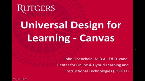 Thumbnail for Universal Design for Learning - Canvas