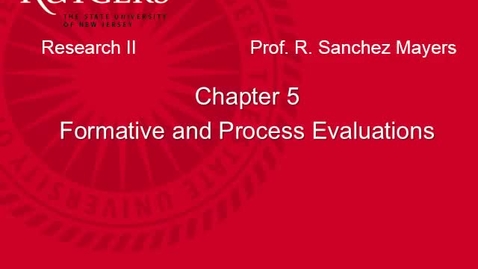 Thumbnail for entry MSW 595_Chapter 5 Formative &amp; Process Evals Online