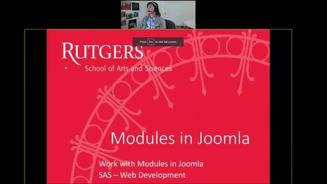 Thumbnail for entry Modules in Joomla