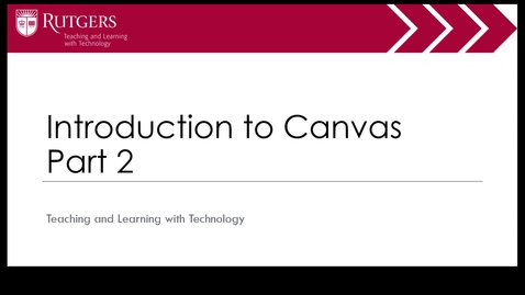 Educational Technology and Media / Canvas