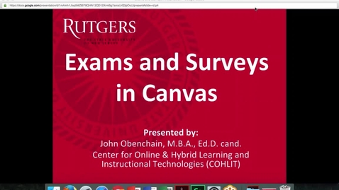 Thumbnail for entry Canvas Exams and Surveys