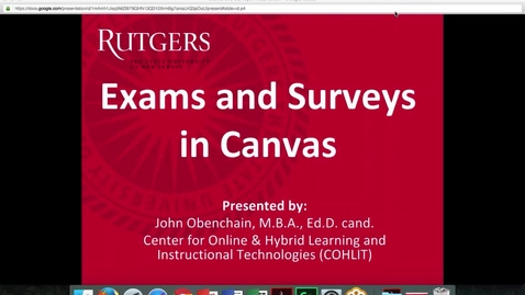 Thumbnail for Canvas Exams and Surveys