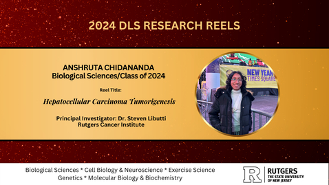 Thumbnail for 2024 DLS Research Reels Entry: &quot;Hepatocellular Carcinoma Tumorigenesis&quot; by Anshruta Chidananda