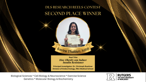 Thumbnail for 2024 DLS Research Reels Second Place Winner: &quot;How Obesity can Induce Insulin Resistance&quot; by Kavira Thakker