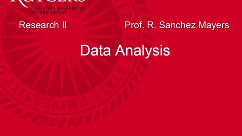 Thumbnail for MSW 595 Data Analysis Lecture