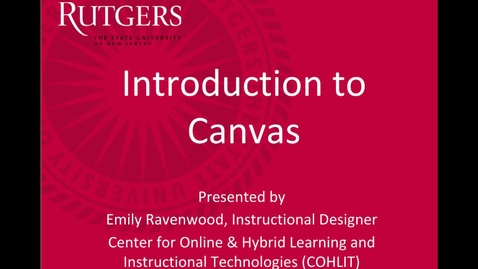 Thumbnail for entry Introduction to Canvas