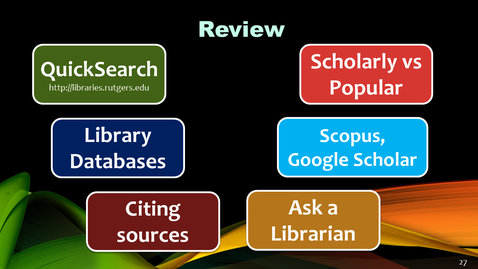 Thumbnail for entry Library resources for transfer students (STS) - 2018