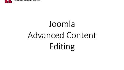 Thumbnail for Joomla Advanced Content Editing