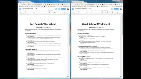 Thumbnail for Job and Graduate School Worksheet Instructions