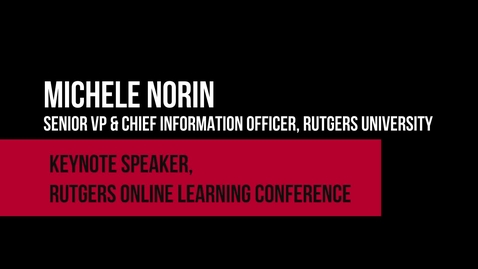 Thumbnail for Michele Norin on online learning in higher education