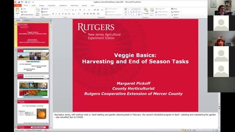 Thumbnail for entry Veggie Basics: Harvesting and End of Season Tasks (9/1/20)
