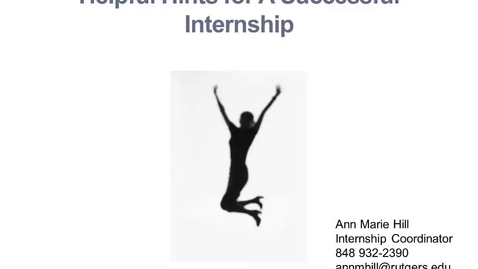 Thumbnail for Helpful Hints for a Successful Internship