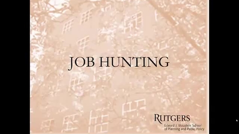 Thumbnail for entry Job Hunting