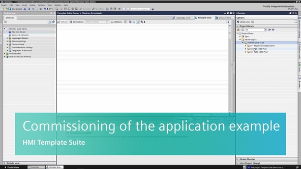 Video thumbnail for Commissioning_of_the_application_example_HMI_Template_Suite