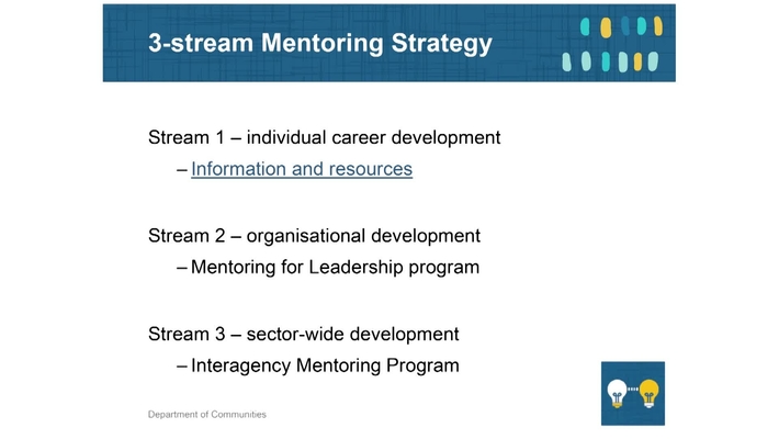 Mentoring 3 - Communities 3-stream strategy