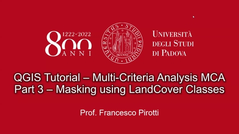 Thumbnail for entry QGIS Tutorial – Multi-Criteria Analysis MCA Part 3 – Masking using LandCover Classes