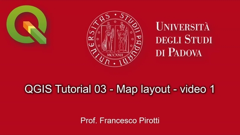 Thumbnail for entry QGIS Tutorial 03 - Map layout - video 1 - New Version