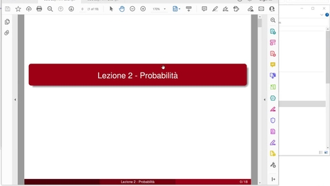 Thumbnail for entry Lezione 2 Probabilita' - Assiomi della probabilita' 