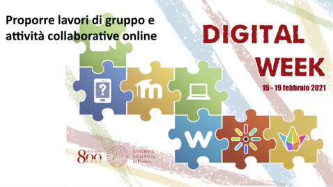 Thumbnail for Proporre lavori di gruppo e attività collaborative online