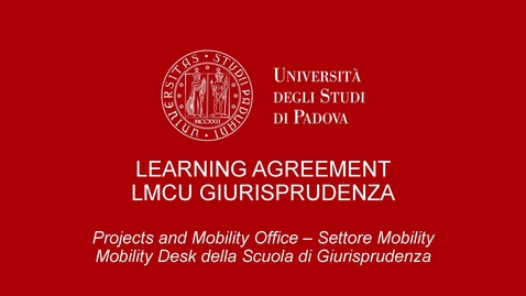 Thumbnail for Scuola di Giurisprudenza - Incontro LA 23/24 - Giurisprudenza PD e Giurisprudenza TV