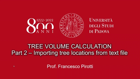 Thumbnail for entry GIS Tutorial - Tree Volume Calculation: Part 2 - Importing tree positions and extracting tree heights at points