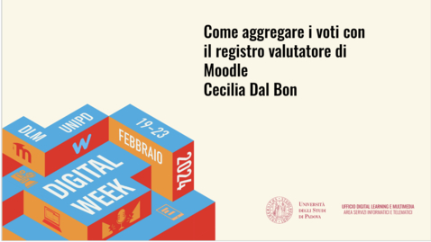 Thumbnail for Come aggregare i voti con il registro valutatore di Moodle