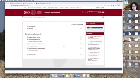 Thumbnail for Moodle: creare attività di consegna per lo studente e per gruppi con il modulo Compito