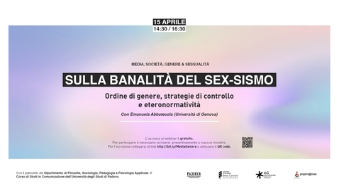 Thumbnail for entry Sulla Banalità del sex-sismo. Ordine di genere, strategie di controllo e eteronomatività - Emanuela Abbatecola (Università di Genova)