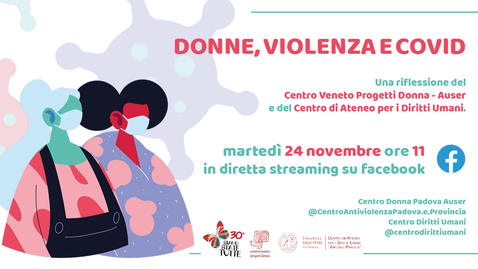 Thumbnail for entry Webinar &quot;Donne, violenza e Covid&quot;, martedì 24 novembre 2020