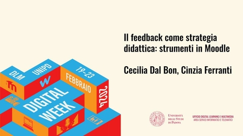 Thumbnail for Il feedback come strategia didattica: strumenti in Moodle