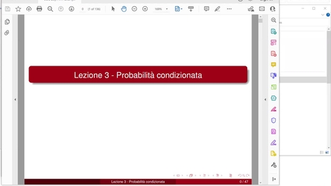 Thumbnail for entry Lezione 3 Probabilita' - Probabilita' condizionata