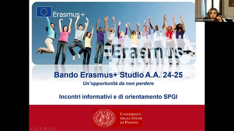 Thumbnail for entry Dipartimento SPGI - Incontro informativo II chiamata bando Erasmus+ per Studio A.A. 2024/2025