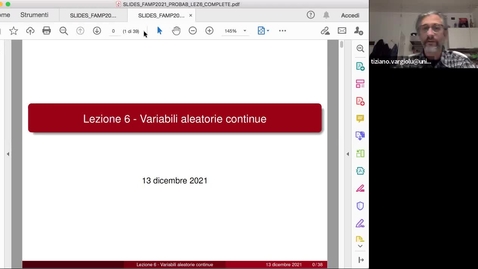 Thumbnail for Lezione 6 Probabilita' - Variabili aleatorie continue