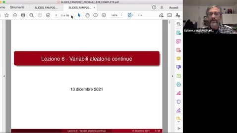 Thumbnail for entry Lezione 6 Probabilita' - Variabili aleatorie continue