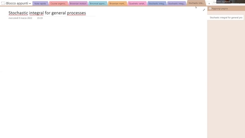 Thumbnail for entry Lecture 10: stochastic integral for general processes