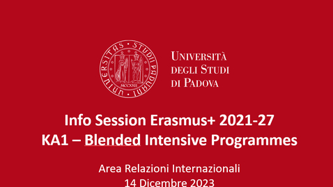 Thumbnail for Erasmus+ KA1 BIP - Blended Intensive Programmes - Call 2024