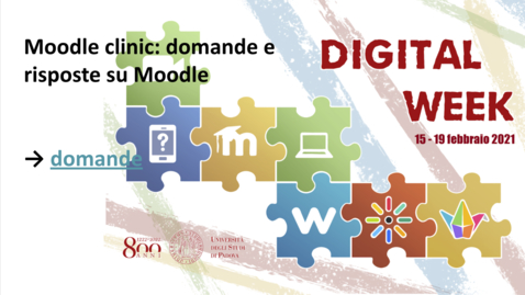 Thumbnail for entry Moodle clinic: domande e risposte su Moodle