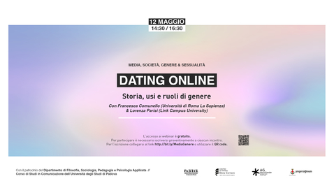 Thumbnail for entry Dating online: storia, usi e ruoli di genere - Francesca Comunello (Università di Roma La Sapienza) e Lorenza Parisi (Link Campus University)