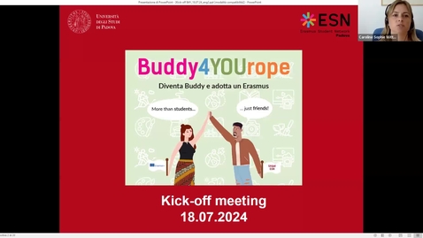 Thumbnail for Kick-off meeting Buddy4YOUrope_18.07.2024 (primo semestre 2024/25)