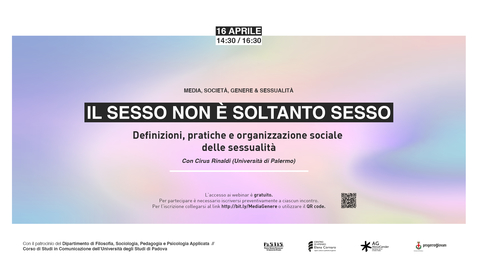 Thumbnail for entry Il sesso non è soltanto “sesso”. Definizioni, pratiche e organizzazione sociali delle sessualità - Cirus Rinaldi (Università di Palermo)
