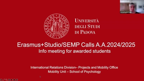 Thumbnail for entry Erasmus+Study/SEMP info meeting for awarded students_ (Eng)