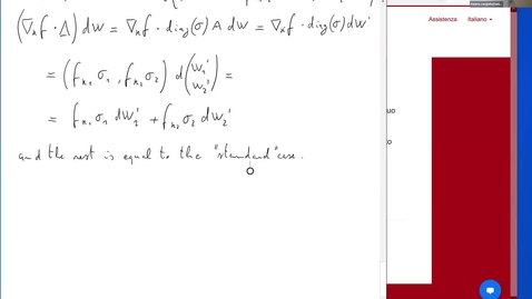 Thumbnail for entry Lecture 45b: stochastic differential of a product