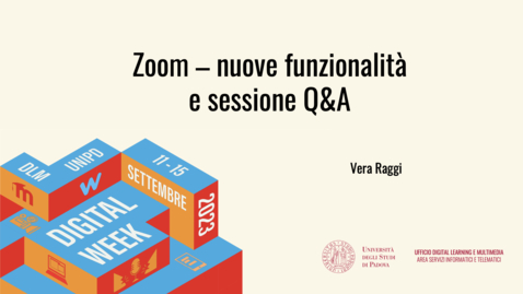 Thumbnail for Zoom: nuove funzionalità e sessione Q&amp;A