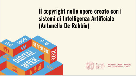 Thumbnail for entry DW: l copyright nelle opere create con i sistemi di Intelligenza Artificiale